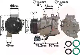 VAN WEZEL 2500k311 - Компрессор, кондиционер